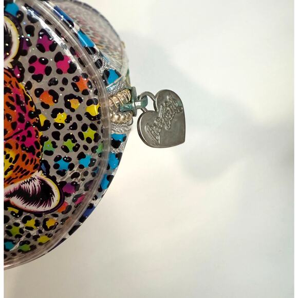 Lisa Frank Cheetah Print Pencil Pouch Make-Up Case Trinket Bag Cosmetic - Picture 5 of 8